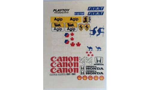 Autorama Decalque 1/64 Diversos A19 Williams f1
